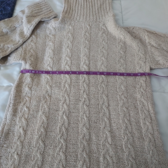 EUC American Eagle Outfitters cable turtleneck sweater dress, M - Picture 5 of 9
